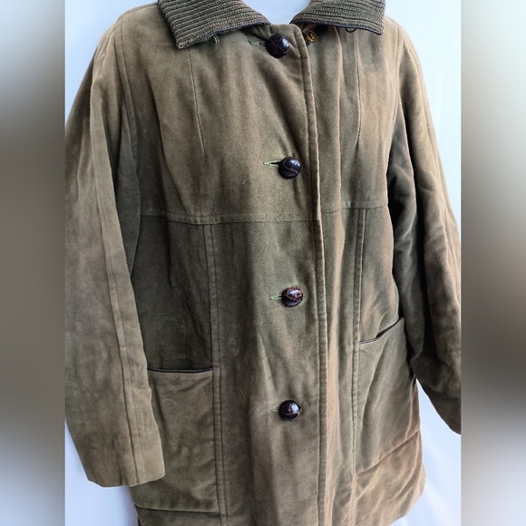 vintage utility chore barn suede warm sherpa winter Brown Jacket size Large - Picture 6 of 13